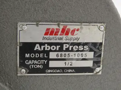 MHC 6805-1005 Bench Top Arbor Press 1/2 Ton 3.5" Throat 4.5" Stroke