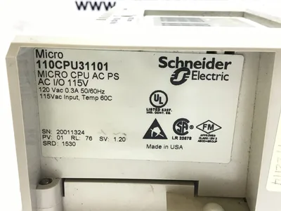 AEG Modicon 110CPU31101 Programmable Logic Controller 115/120Vac 0.3A 50/60Hz