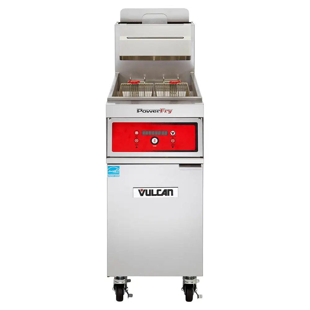 Vulcan 1TR85DF Gas Fryer - (1) 90 Lb Vat, Floor Model, Natural Gas