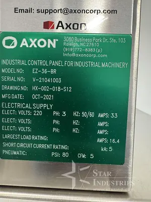 Used 2021 AXON EZ-36-BR WITH CONVEYOR Shrink Tunnels California US | Star Industries #1256301