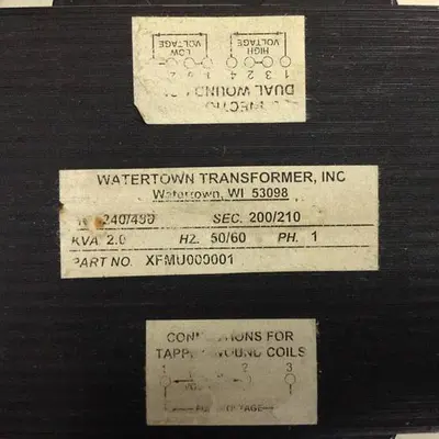 USED WATERTOWN TRANSFORMER CO XFMU000001