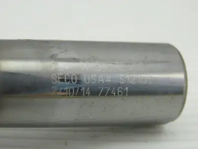 Seco 14184 9/16" Carbide Coolant Thru 2 Flute Spiral End Mill 18mm Shank