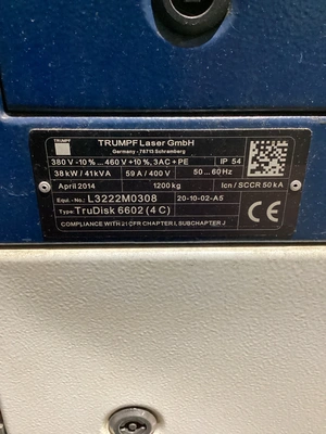 Used 2014 TRUMPF TRUDISK 6602 (4C) Laser Cutters Michigan US | iGAM Industrial Marketplace #1438148