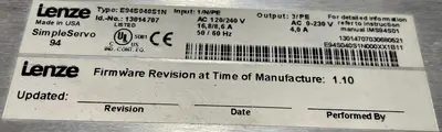 LENZE E94S040S1N Servo Drives | Great American Equipment Company (6)