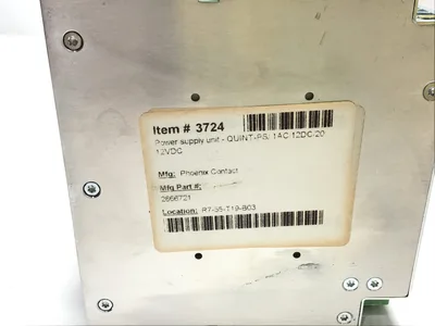 Phoenix Contact QUINT-PS/1AC/12DC/20 Power Supply 100-240V 50/60Hz 3.7-1.7A
