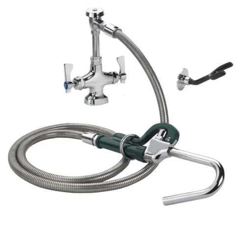 Krowne 20-201L Deck Mount Pot Filler Faucet w/ 72" Hose & Hook Nozzle