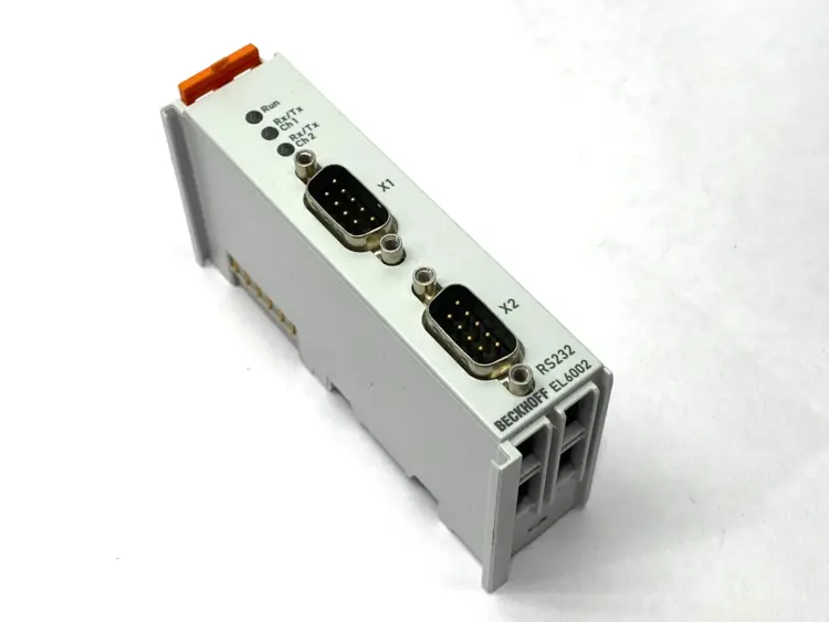 Used Beckhoff EtherCAT Terminal, 2-Channel Communication Interface D-Sub RS232 PLC Ethernet Equipment Michigan US | Maverick Industrial Sales #1390750
