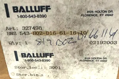 NEW BALLUFF BNS 543-BO2-D16-61-16-10 LIMIT SWITCH BNS543BO2D16611610