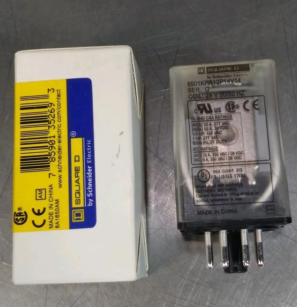 SQUARE D 8501KPR12P14V14/G Coil 24V 50/60Hz Loc4E40