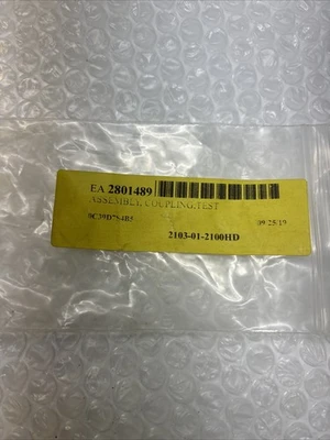 **NEW HYDAC ASSEMBLY COUPLING TEST  2103-01-200HD (LOT OF 2) FAST SHIPPING #