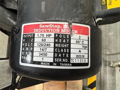 Used 2022 SAWSTOP CNS-175 Woodworking Table Saws Florida US | MachineryMax #1462024