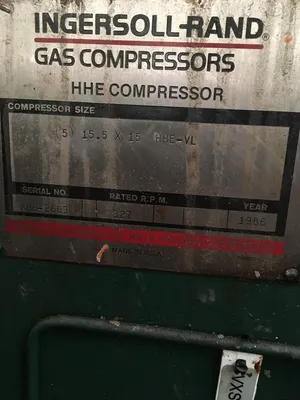 Used Ingersol Rand 5HHE See Pictures for Information Gas Compressors Oklahoma US | Borderless Services #1378129