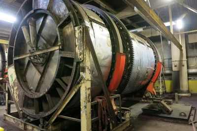 Link belt Rotary Dryers, 22' x 14', Discharge air lock