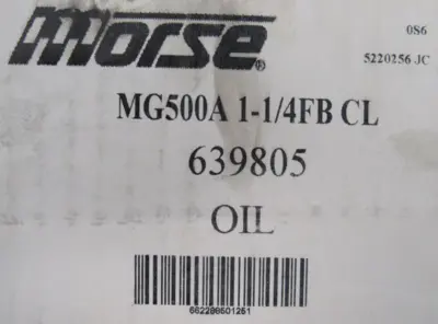NEW MORSE 639805 CLUTCH MG500A 1-1/4FB CL