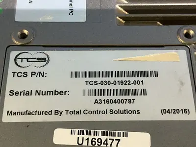 Used 2016 TOTAL CONTROL SOLUTIONS TCS03001922001 Automation Control (HMI) Ohio US | HGR 24 #1545362