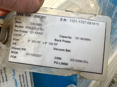 New | in-Stock 2022 ANDERSON GREENWOOD CROSBY 6Q8JOS-E15J Valves/Fittings Alberta CA | Solutions 4 Manufacturing #1384896
