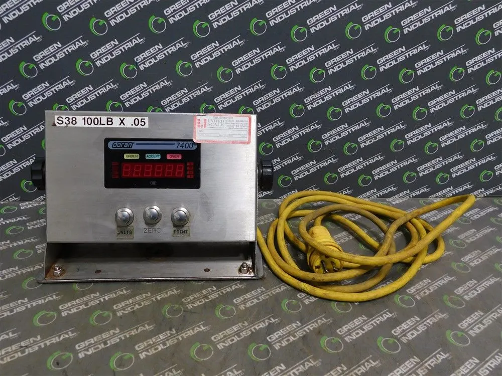 Doran Scales Inc. 7400XLM Digital Scale Indicator nMAX 10000d 115-230 VAC Used