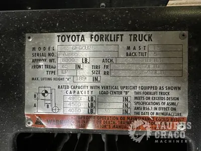 Used TOYOTA 42-6FGCU25 PROPANE FORKLIFT Liquid Propane Forklifts Ontario CA | Taurus Craco Machinery Inc #1357903