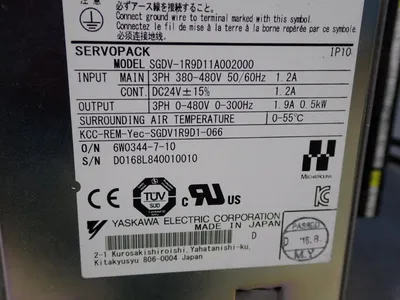 New | in-Stock YASKAWA ELECTRIC SGDV1R9D11A002000 Servo Drives | HGR 24 #797576