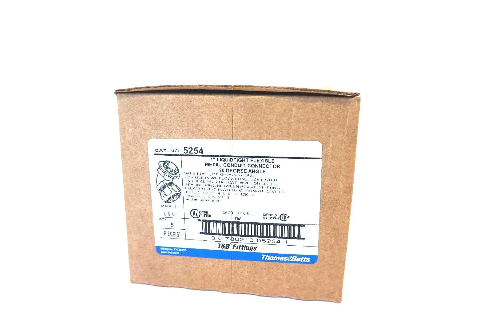 5 NEW THOMAS & BETTS 5254 CONNECTORS