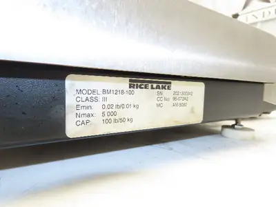 Rice Lake BM1218-100 Bench Weigh Scale & Display Counting Indicator 12 X 18"