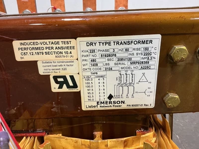LIEBERT / EMERSON _UNKNOWN_ Power Transformers | Equipment Recovery Corp. (6)