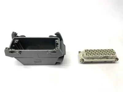 C14610B0640002 | Amphenol  Connector w/ Harting Han B Hood Side Entry 2 Levers M32 - Used
