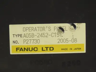Fanuc A05B-2452-C151 HMI R-J3iB PCMCIA Slot Serial Port E-Stop With Key