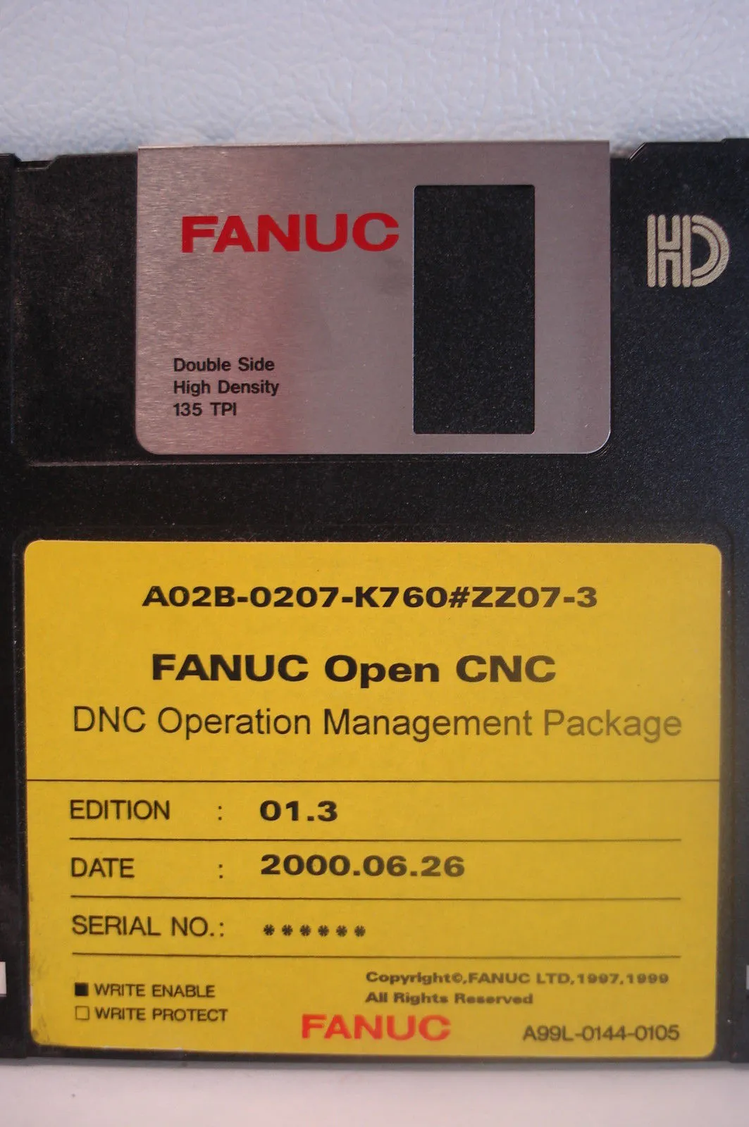USED FANUC OPEN CNC A02B-0207-K760#ZZ07-3 FLOPPY DISK