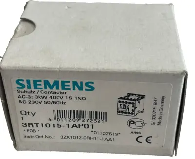 NEW SIEMENS 3RT1015-1AP01 CONTACTOR 3RT10151AP01