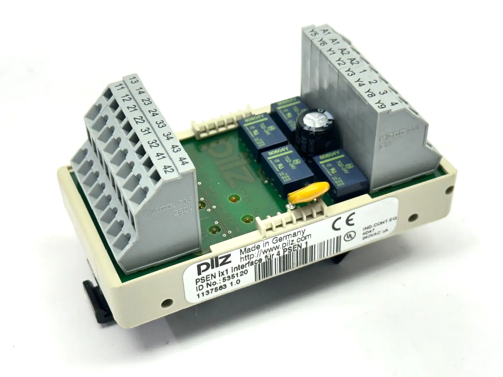 535120 | Pilz PSEN ix1 Interface For 4 PSEN 1 Safety Sensor Interface - Used