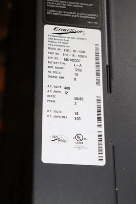USED ENERSYS EH3-18-1200