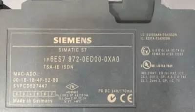Siemens 6ES7972-0ED00-0XA0 Simatic S7 Loc 3E33