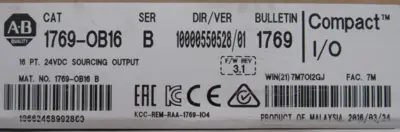 ALLEN BRADLEY 1769-OB16 I/O MODULE SER.B 1769OB16 NEW SEALED SURPLUS