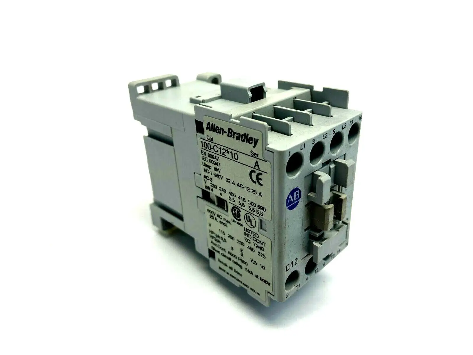 100-C12UD-10 | Allen Bradley  Ser Contactor Load Side 110/120V Coil Terminal - Used