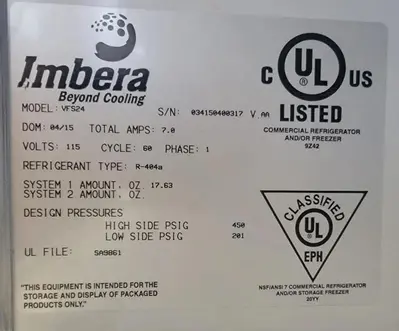 USED IMBERA VFS24