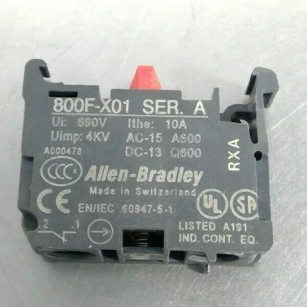 Allen-Bradley - 800F-X01 Series A - Contact Block 4D