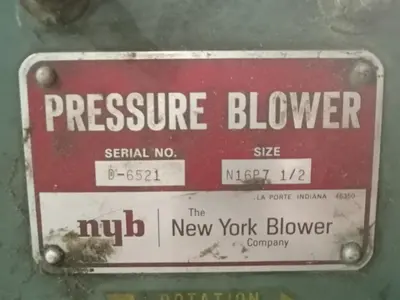 NEW YORK BLOWER N16P7 1/2 Extrusion Other, Blowers | Mark One Machinery (2)