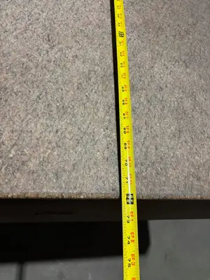 72x48x12 | Pink Granite Stone Inspection QC Table, 72" x 48" x 12" - Used