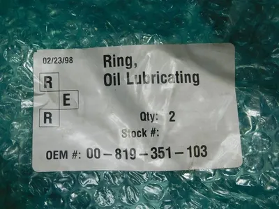 Pair of 2 RER 00-819-351-103 Oil Lubricating Ring 6" Diameter 5-5/16" I.D. New