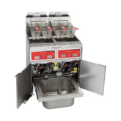 Vulcan 2VK45CF Gas Fryer - (2) 50 Lb Vats, Floor Model, Liquid Propane