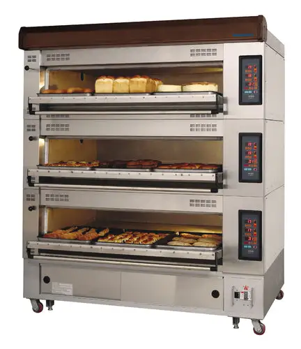 Turbo Air RBDO-43 Radiance Floor Model Triple Multi-Purpose Deck Oven - 220v