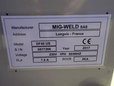 USED 2017 MIGWELD SAS DF40 US