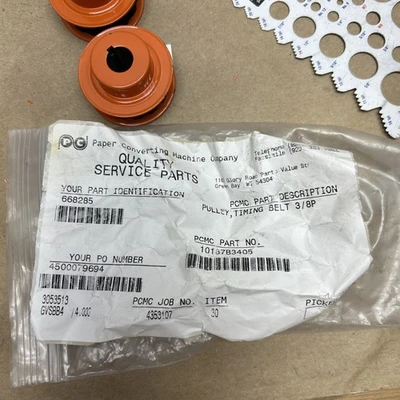 (2) PCMC 10187B3405 3/8P Timing Belt Pulleys NNB Fast Shipping! + Warranty