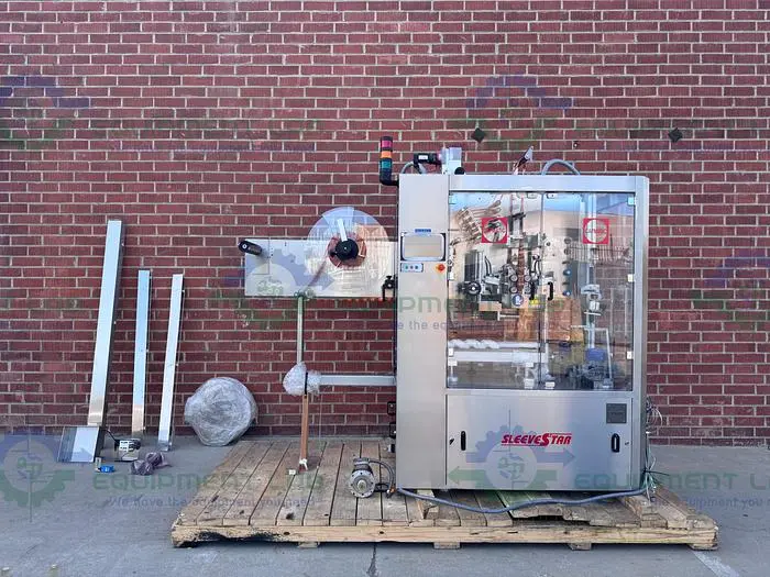 Used CAPMATIC SLEEVESTAR 300 FULL SLEEVE STAINLESS STEEL LABELING MACHINE Sleeve Labelers California US | Equipment Lab #488811