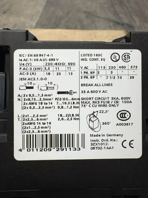 USED SIEMENS 3ZX1012-0RT02-1AA1