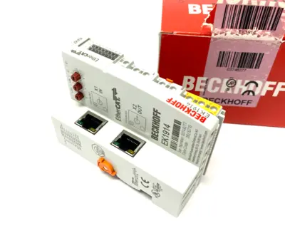 USED BECKHOFF ETHERCAT COUPLER W/ INTEGRATED DIGITAL STANDARD & SAFETY I/OS
