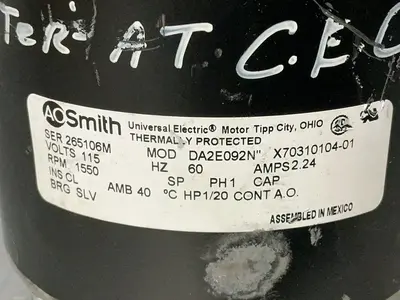 Used AO SMITH DA2E092N Motors (misc) Ohio US | HGR 24 #1556777