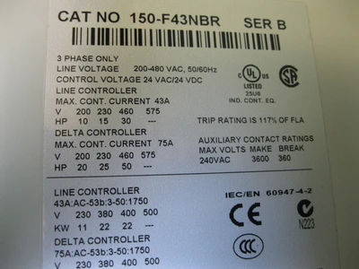 USED Allen-Bradley 150-F43NBR