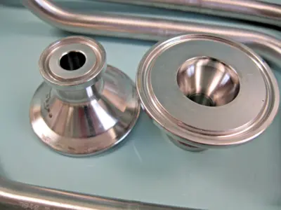 Large Lot Assorted Stainless Steel Sanitary 1/2" to 1-1/2" Tri-Clamp Fittings D7